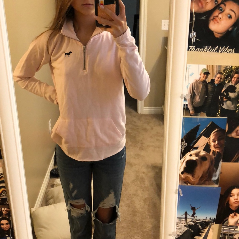 XS Victoria secret PINK quarter Zip